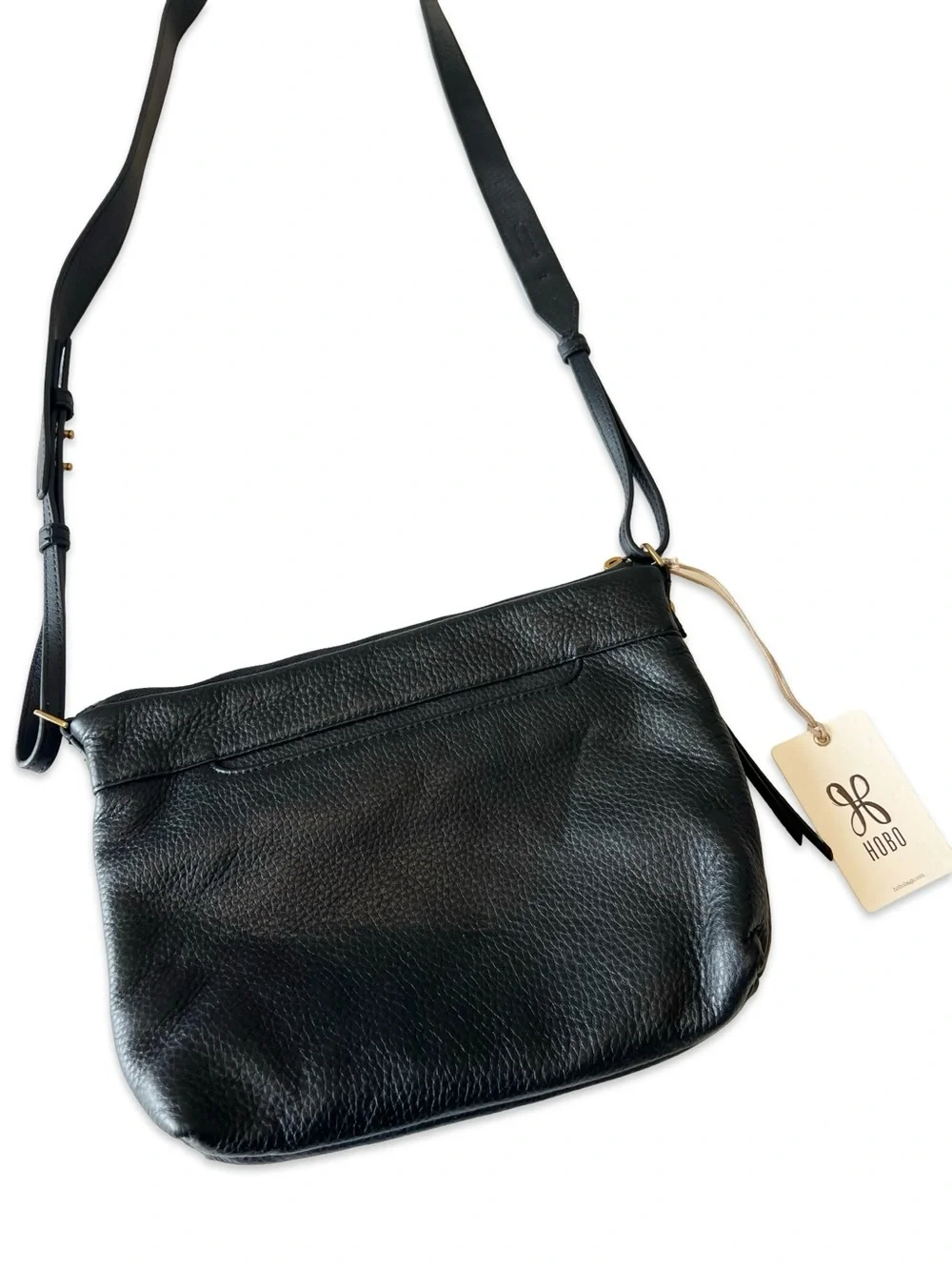 HOBO black Tripp medium crossbody leather purse Small bag Flat purse Classic NWT